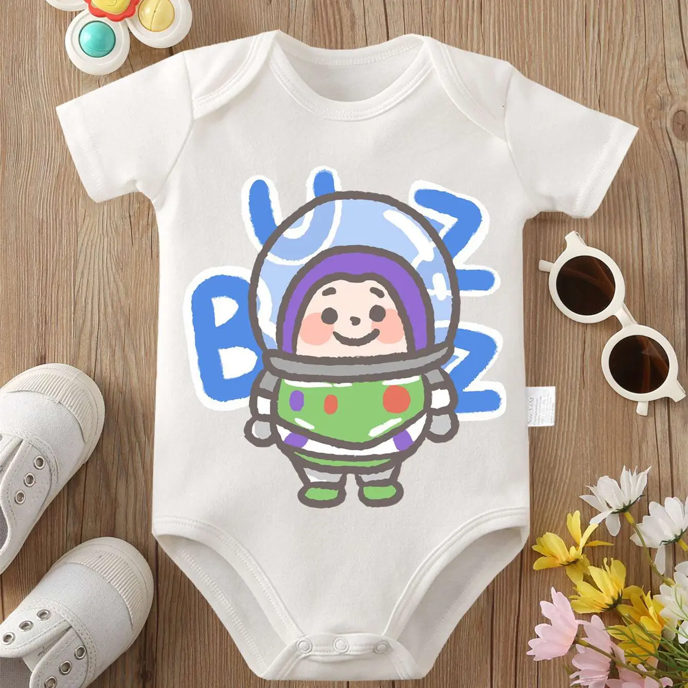 

MINISO Buzz Lightyear Print Pure Cotton Soft Baby Clothe Onesie Bodysuit Baby Jumpsuit Personality for 0 To 12 Months Newborn
