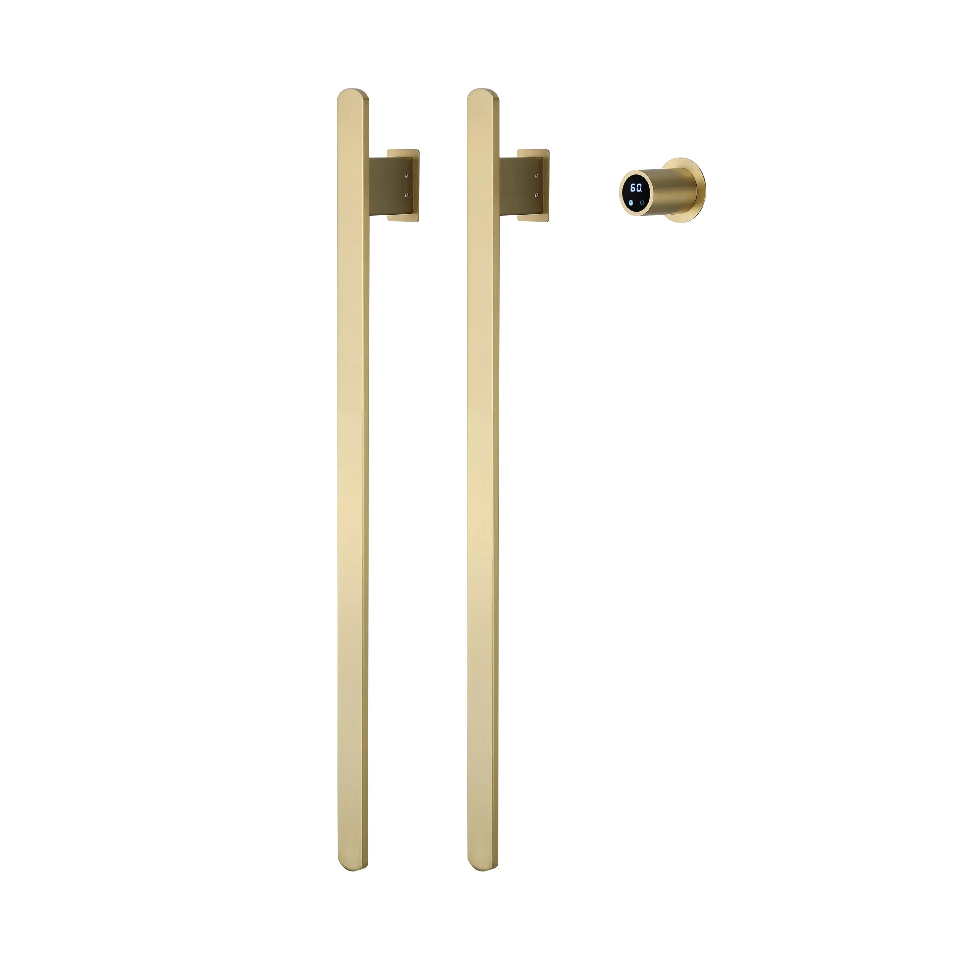 Concealed Vertical Electric Towel Rack Intelligent Timing Wall Mounted Gold Electric Towel Rack Shelf Heating Towel Warmer