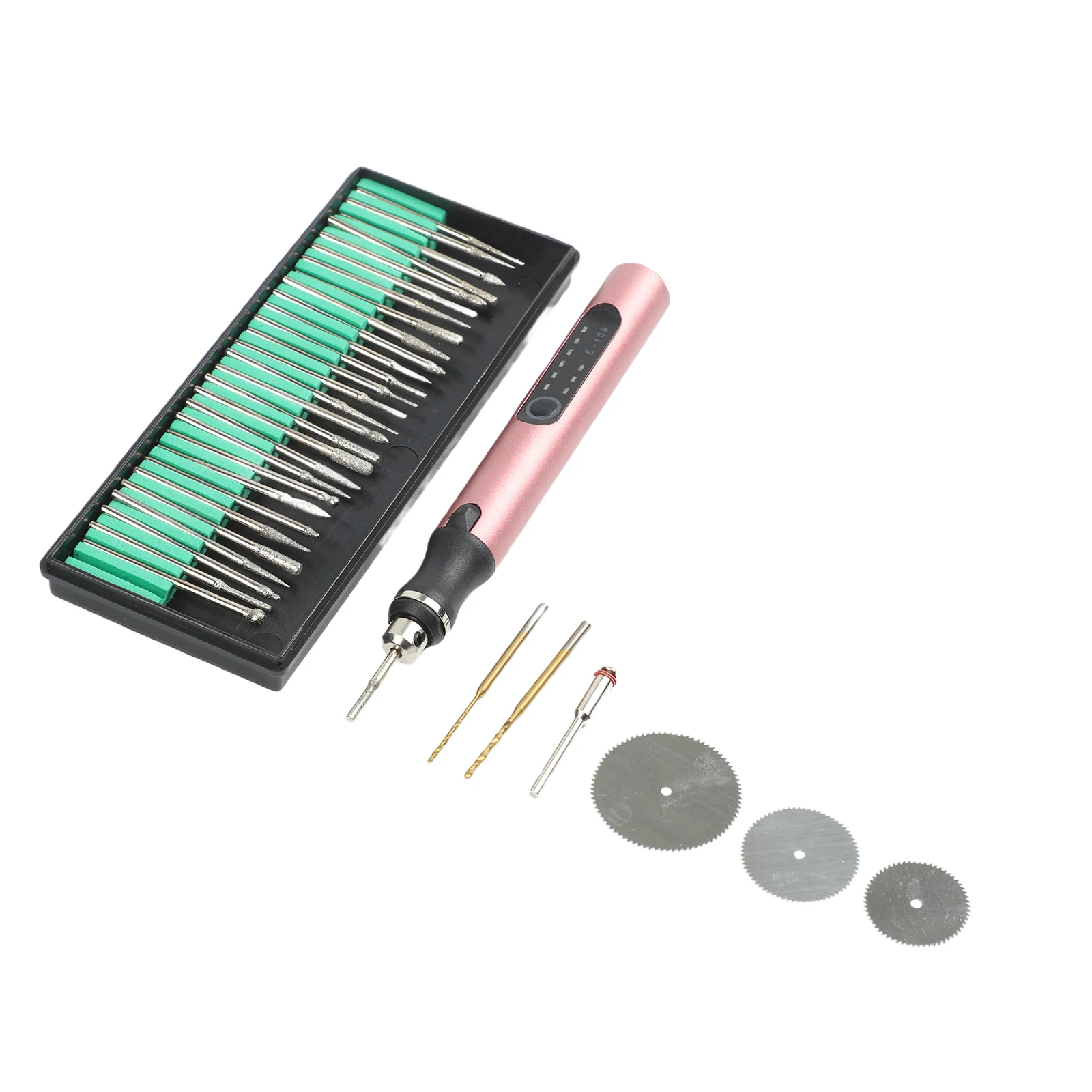 

Enhanced Mobility Cordless Electric Rotary Tool Battery Display Function Hardened Drill Bits Stainless Steel Cutting Blades