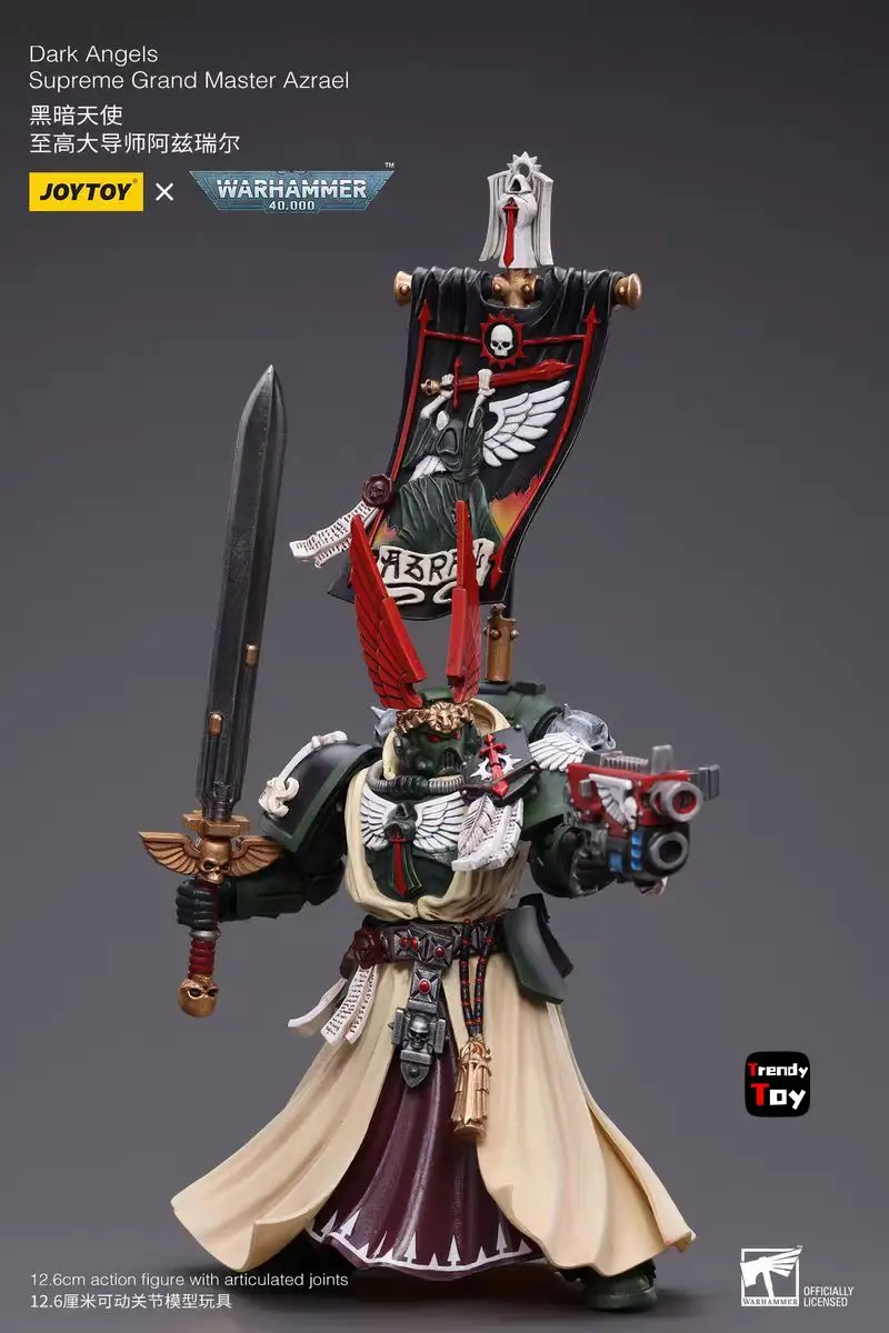 【JOYTOY】Warhammer 40K Dark Angels Supreme Grand Master Azrael 1/18 Action Figure Toys