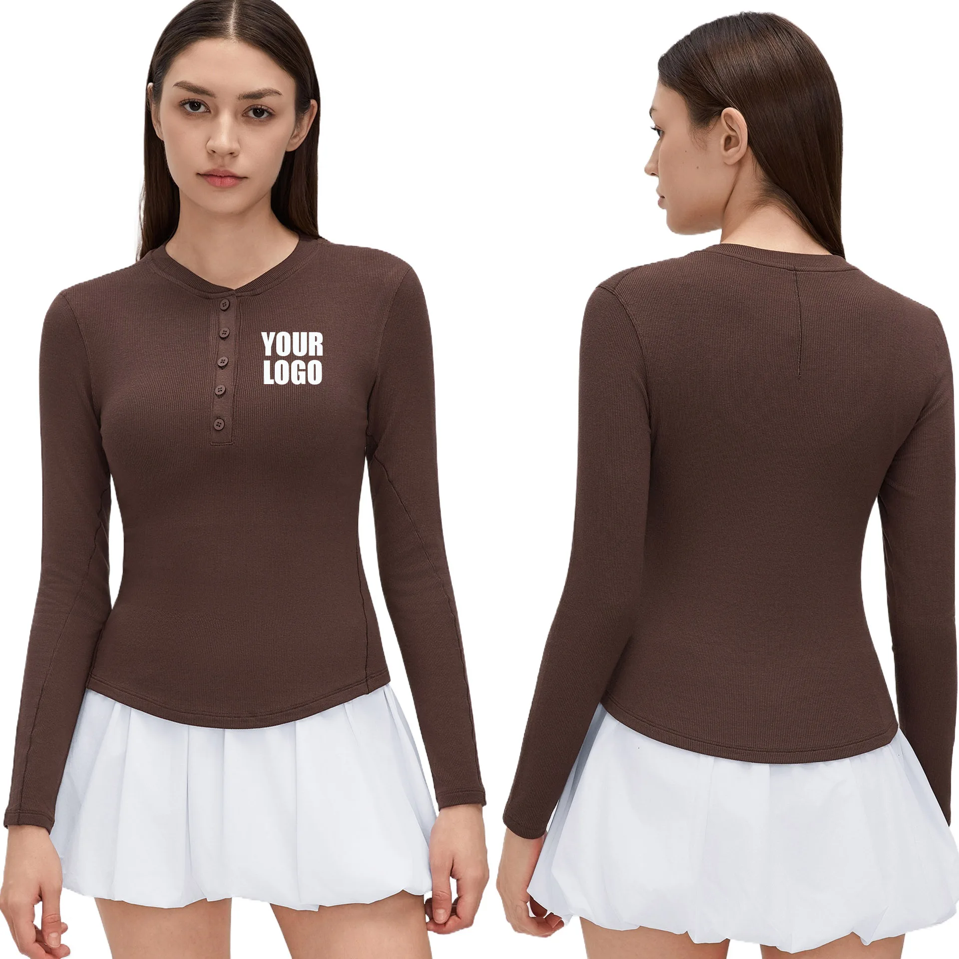 Personalized LOGO Customized Women's Modal Sports Yoga Suit Long Sleeve Running Fitness T-Shirt Top