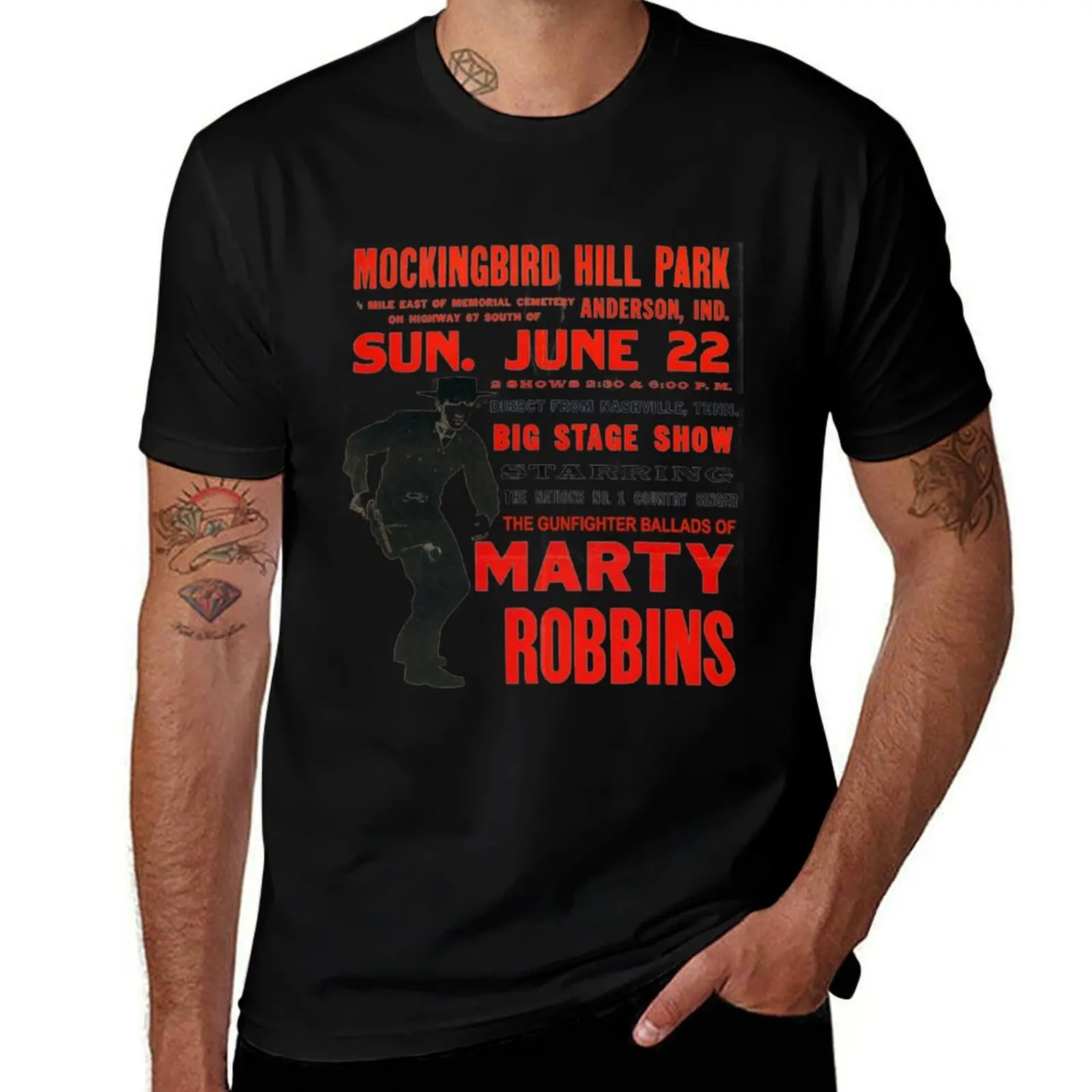 

Marty Robbins Concert Poster T-Shirt shirts graphic valentines boutique clothes gifts for boyfriend men tshirt