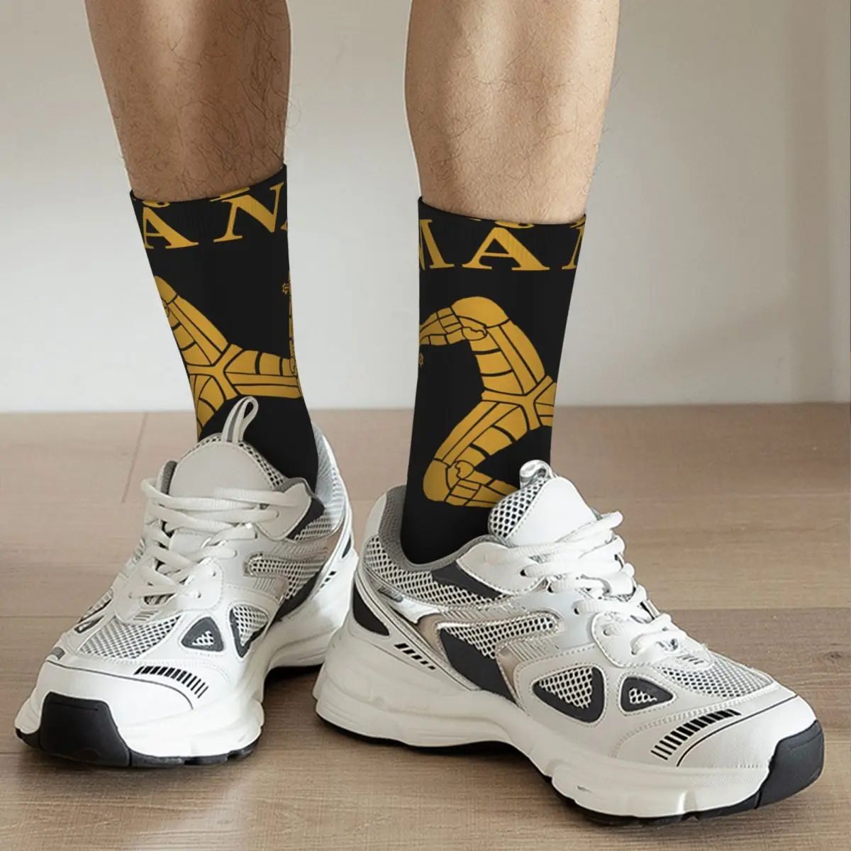 Hip Hop Vintage Zeichen verrückte Männer Kompression socken Unisex i-Insel des Mannes Harajuku Muster gedruckt lustige Neuheit glückliche Crew Socke