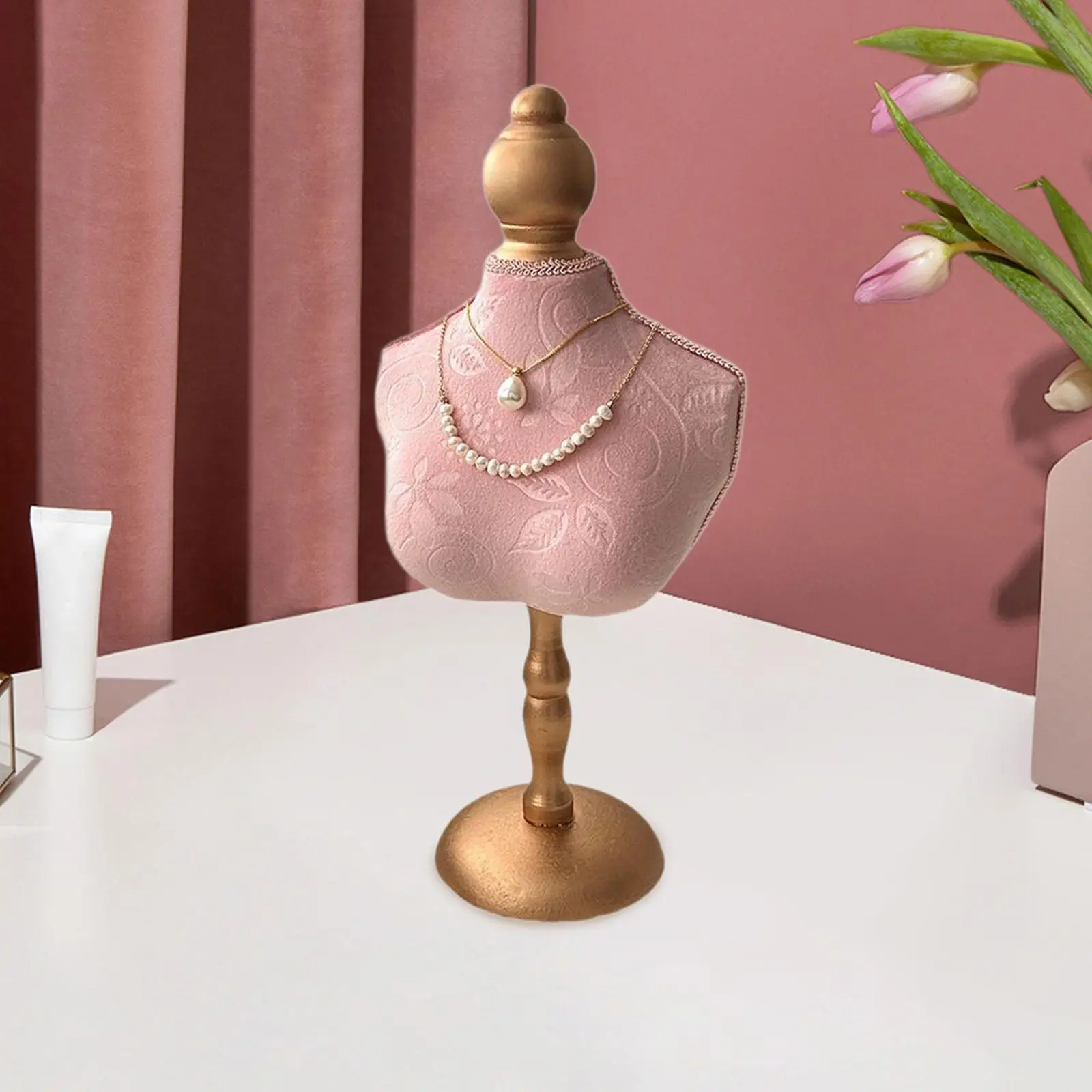 

Jewelry Display Bust Necklace Display Stand Necklace Mannequin Holder for Business Showroom Pendant Shop Event Shows Selling