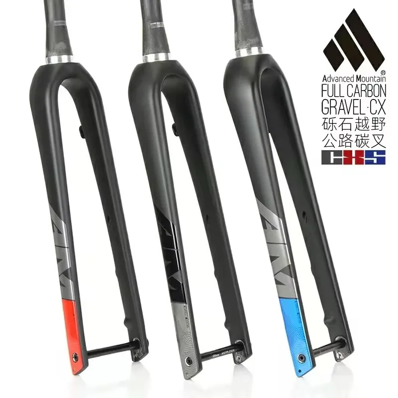 TIRIS-Carbon Gravel Bicycle Fork with Disc Flat Mounted for Road Bike, Parts Accessories, Framework, Custom, 700C