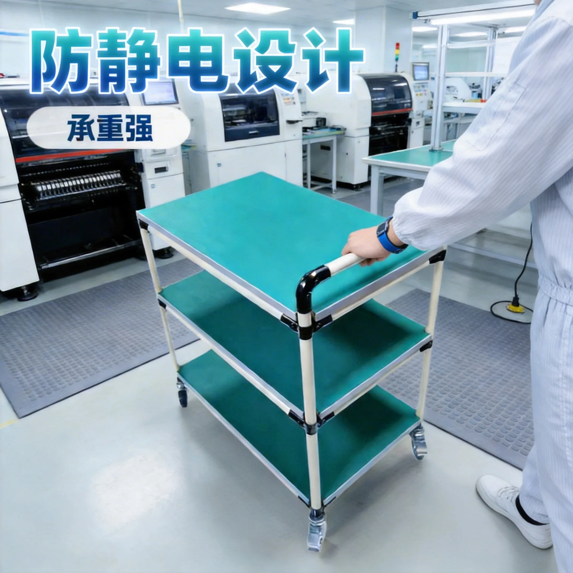 Anti-static turnover car Lean tube trolley Multi-layer material rack workshop sorting Multifunctional work car
