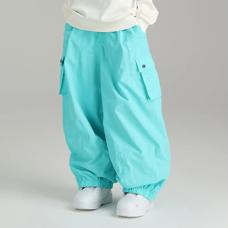 Xueyi Pai سراويل تزلج فضفاضة مقاومة للماء والرياح على الجليد، بدلات تزلج للرجال والنساء للدفء الخارجي في الشتاء #4