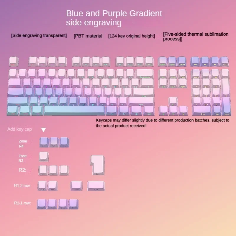 Imagem -05 - Cherry Perfil Pbt Keycap Lado Gravura Retroiluminado Keycaps para Cereja mx Switch Teclado Mecânico Personalidade Chave Bonés Diy