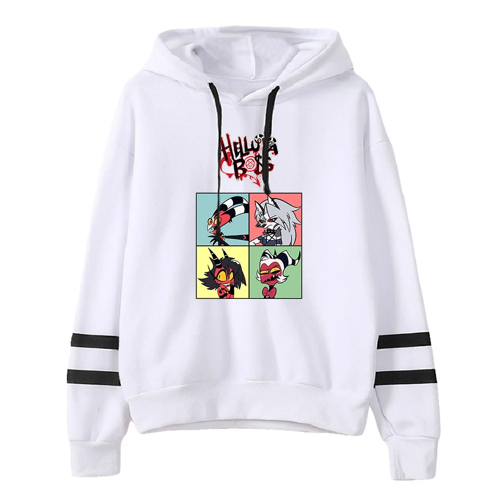 Helluva Boss القطن الجرافيك هوديي الرجال النساء القوطية الاتجاه بلوزة من الصوف الخريف الشتاء موضة البلوفرات Vivziepop الملابس