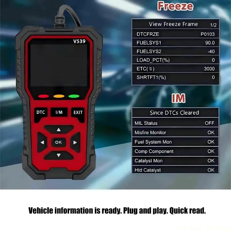 J0MA Universal Automotive Tester Featuring Color Screen For Quick Engine Problem Detection