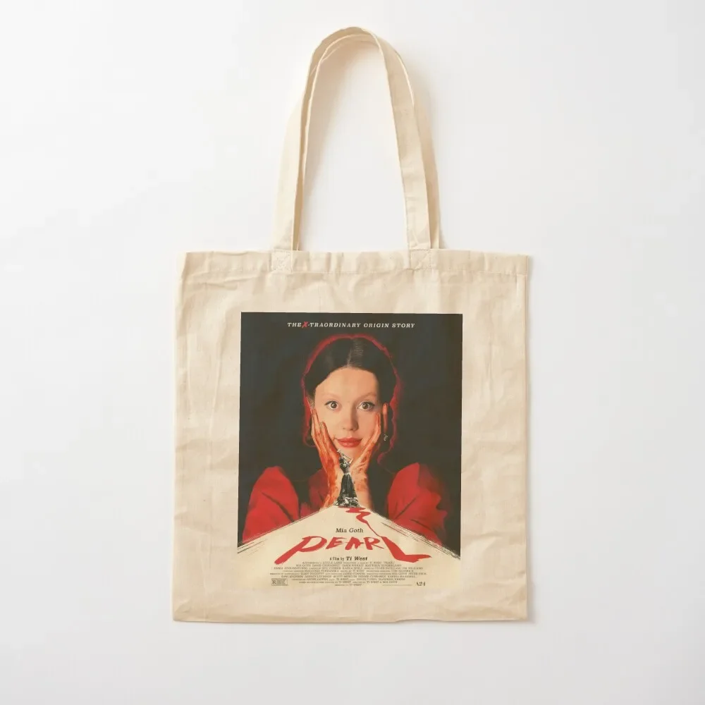 

Pearl' Mia Goth official Movie poster Tote Bag shopper bag women canvas custom bags shopping cart bags Bag