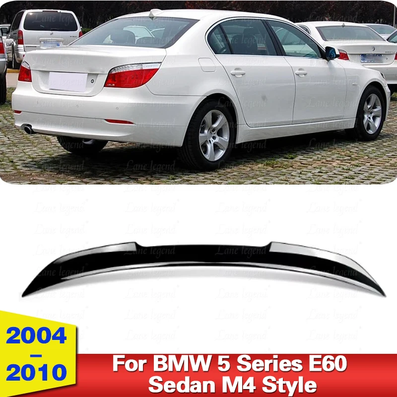 

For BMW 5 Series E60 2004-2010 Sedan M4 Style Glossy Black Rear Trunk Spoiler Wing