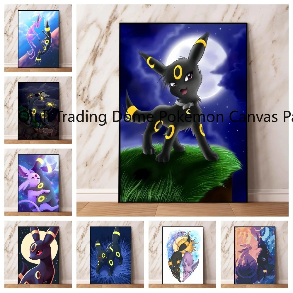 

Pokemon Anime Figures Umbreon HD Poster Canvas Print Personalized Wall Art Picture Custom Painting Bedroom Home Decor Kids Gift