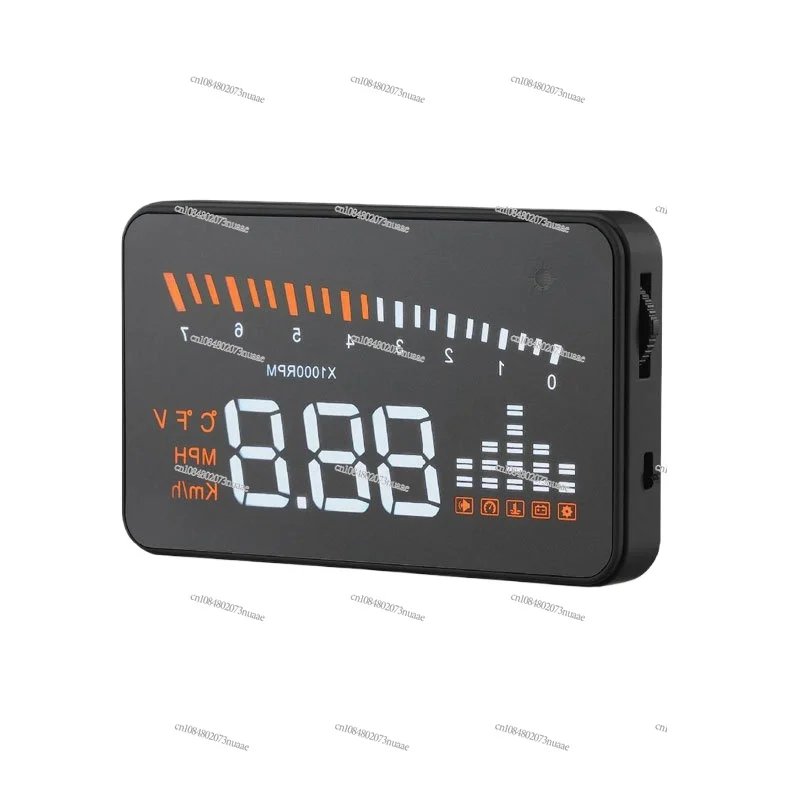 

Автомобильный проекционный дисплей HUD Универсальный цифровой OBDII тахометр Масляная карта Потребляемая скорость Горизонтальный вид