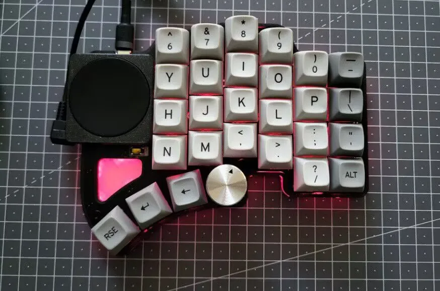 Dilemma Max Split Keyboard Kit Custom Wired RGB Welding/hot-swap Fdm PrintingKnob Touchpad Simulate Mouse Support Vial Mx Switch