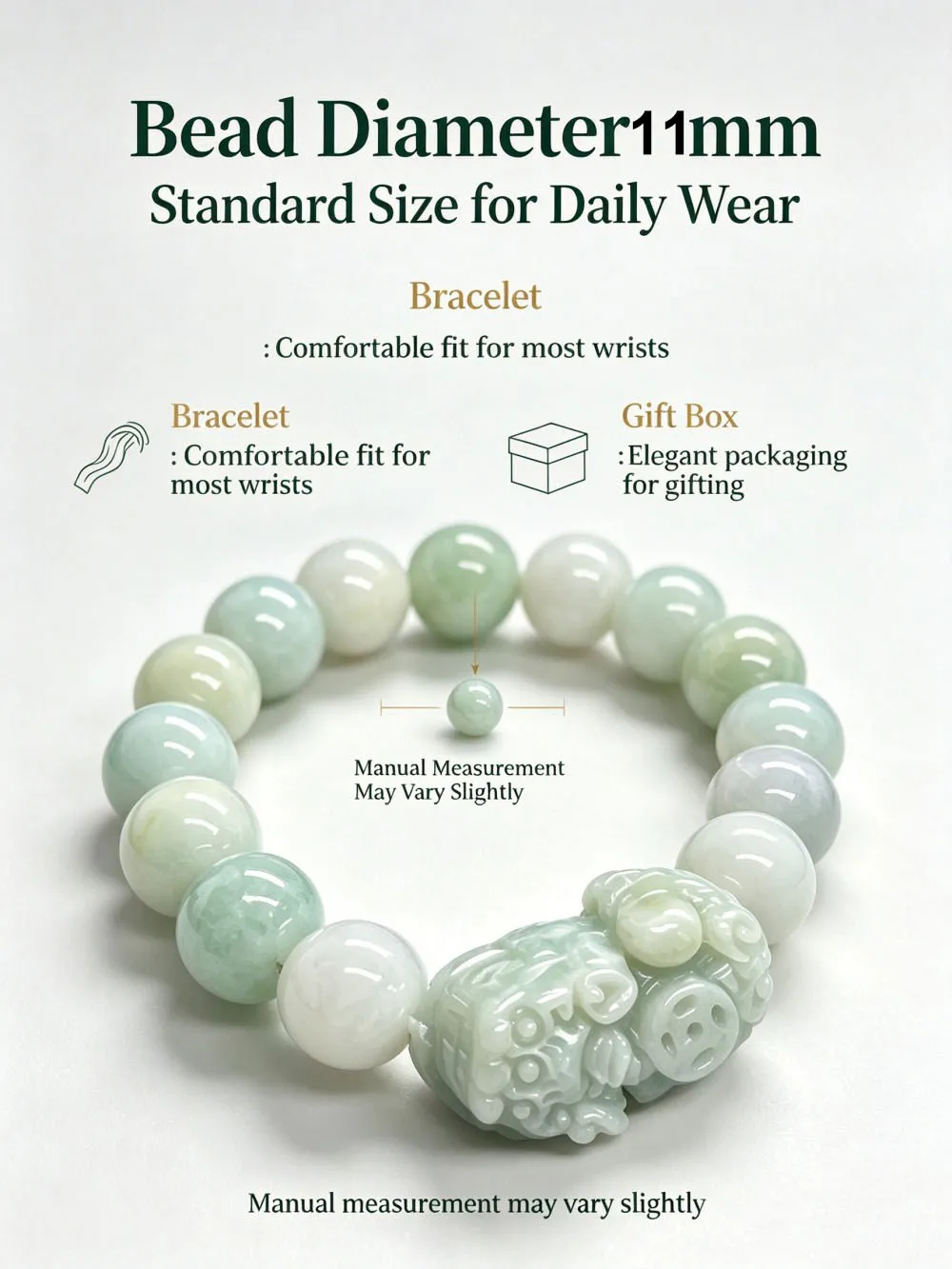 Fengshui Bracelet Natural Green Real Jade Bracelets for Women Attract Lucky Wealthy Bracelet Unisex Protection Jewelry for Women