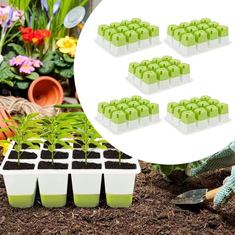 The Newseedling Startertrays Silicone Houseplant Growing Trays Set Of 5 Reusable Houseplant Sprouting Containers For Flower