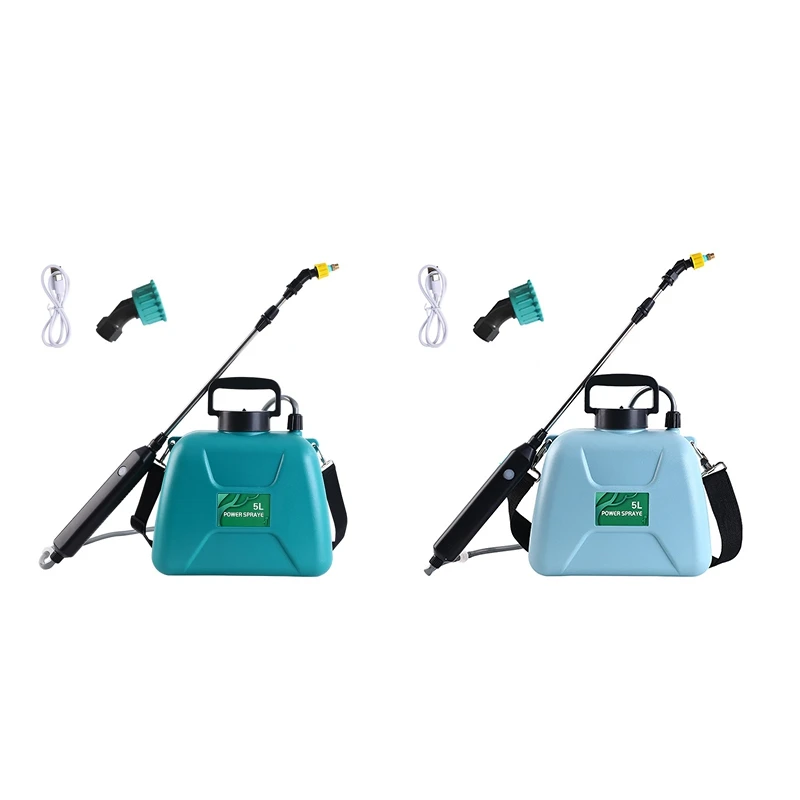 Powered Sprayer 5L Lawn Sprayer Weed Sprayer With 2 Spray Nozzles Telescopic Wand And Adjustable Shoulder Strap Retail