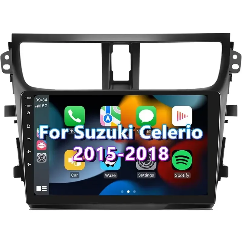 Car Android 2+32G 9 Inch Touch Screen Car Play DSP Amplifier GPS Navigation IPS LCD Screen For CELERIO 2015-2018