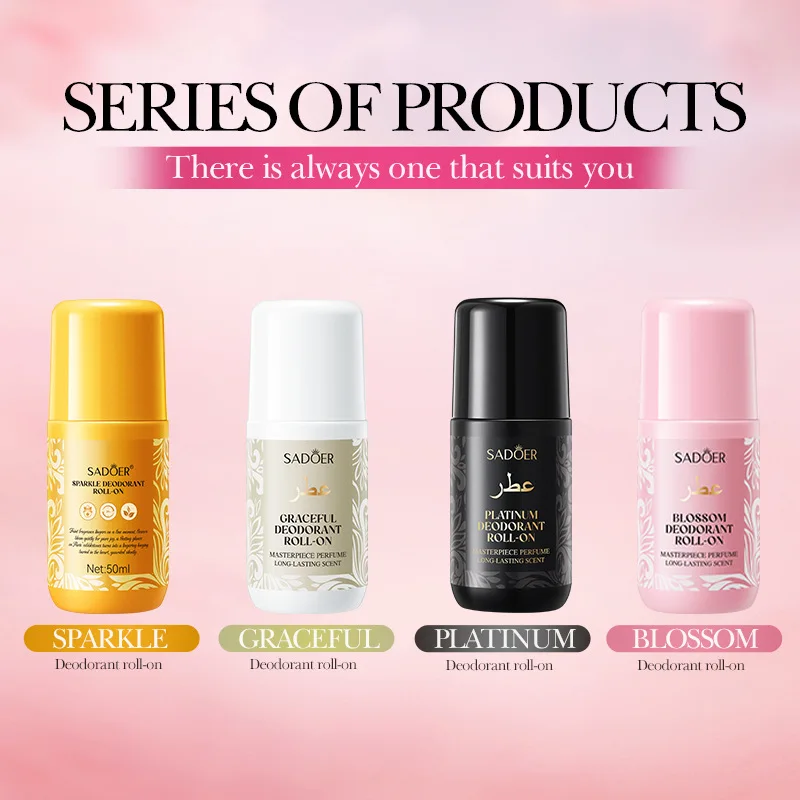 

Дезодорант-антиперспирант SADOER Floral Arabic Roll On 50 мл, длительного действия, для ухода за подмышками