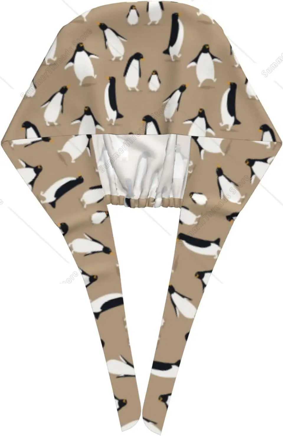 فرك قبعات النساء الرجال جميل البطريق B العمل ممرضة الأسنان القبعات ذيل حصان فرك قبعة سوداء