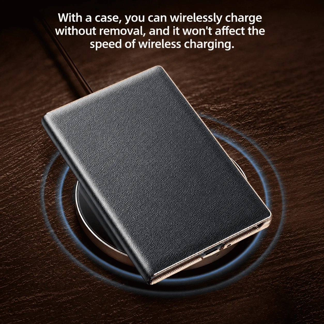 100% NAPPA Genuine Leather Case For Samsung Galaxy Z Fold 8 Series Luxury Ultra Slim Magnetic MagSafe Wireless Hinge Back Cover - view 4
