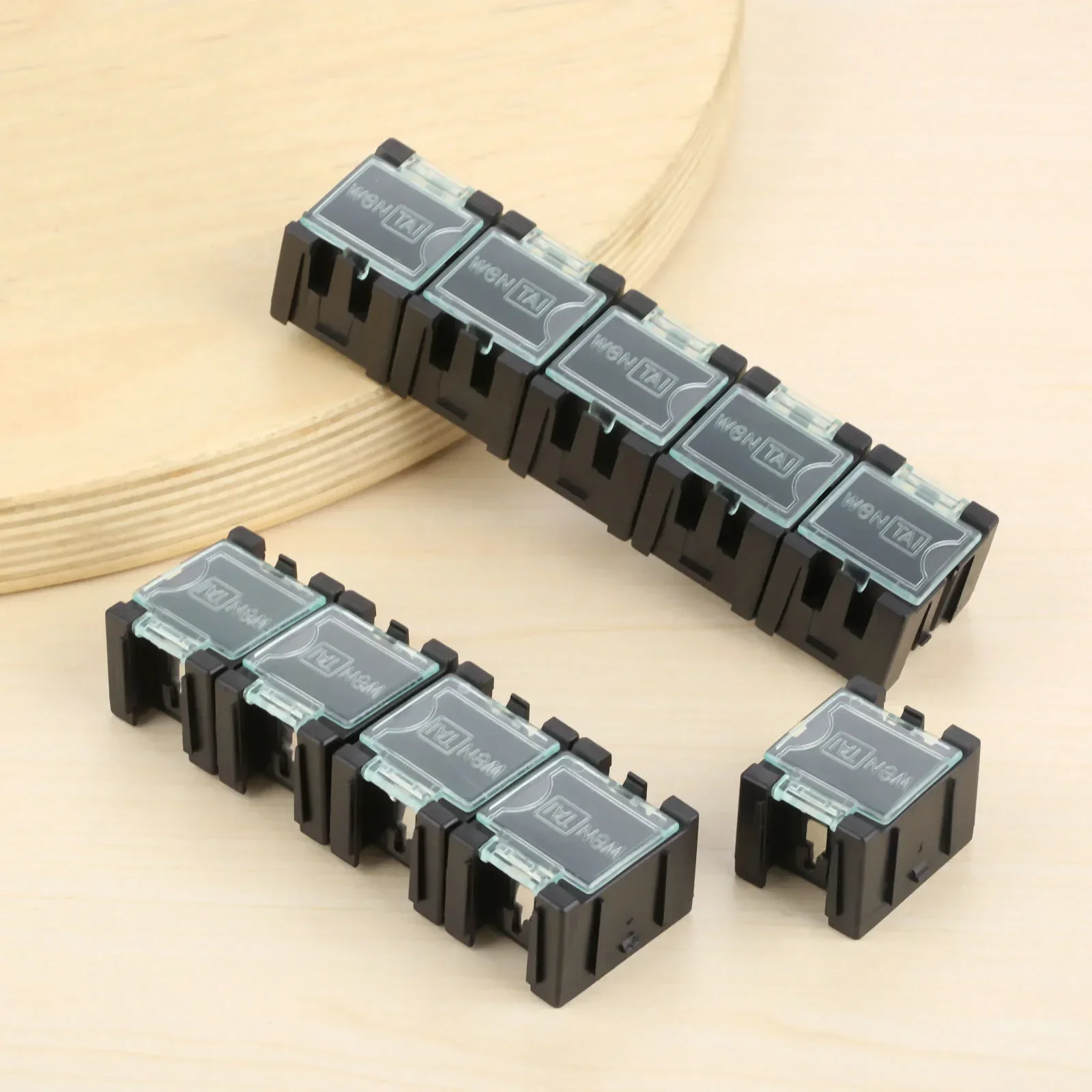 10Pcs Anti-static Components Boxes Parts Case ESD Storage Tool Box Mini Electronic Component SMT SMD Kit Assembly 25*21.5*31.5mm