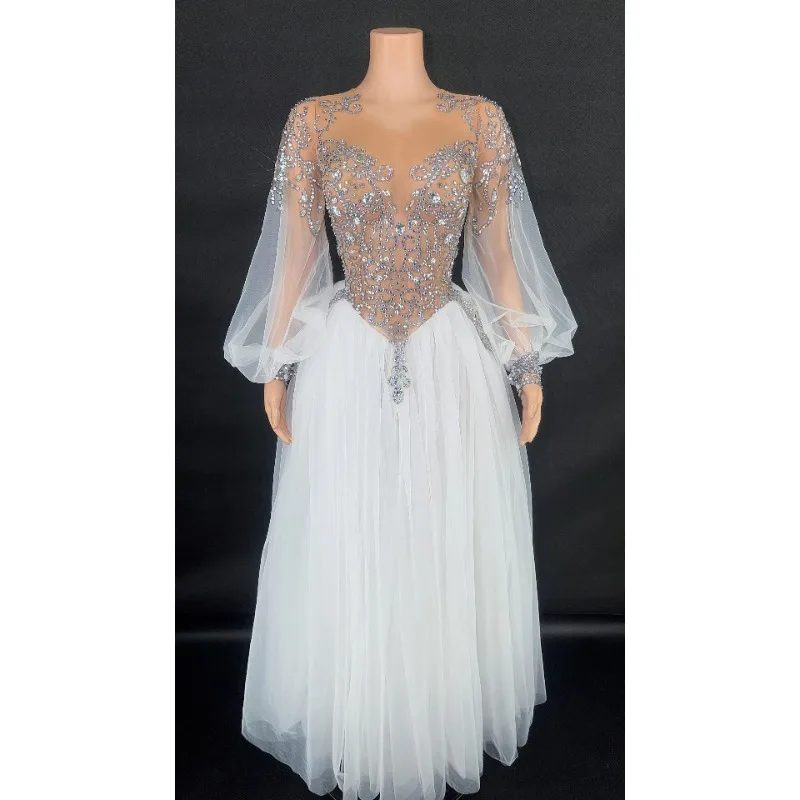 Sparkly Mirror Surface Sequined Ladies High-end style dress Jumpsuit Evening Party Nightclub Singer Show Stage Costume