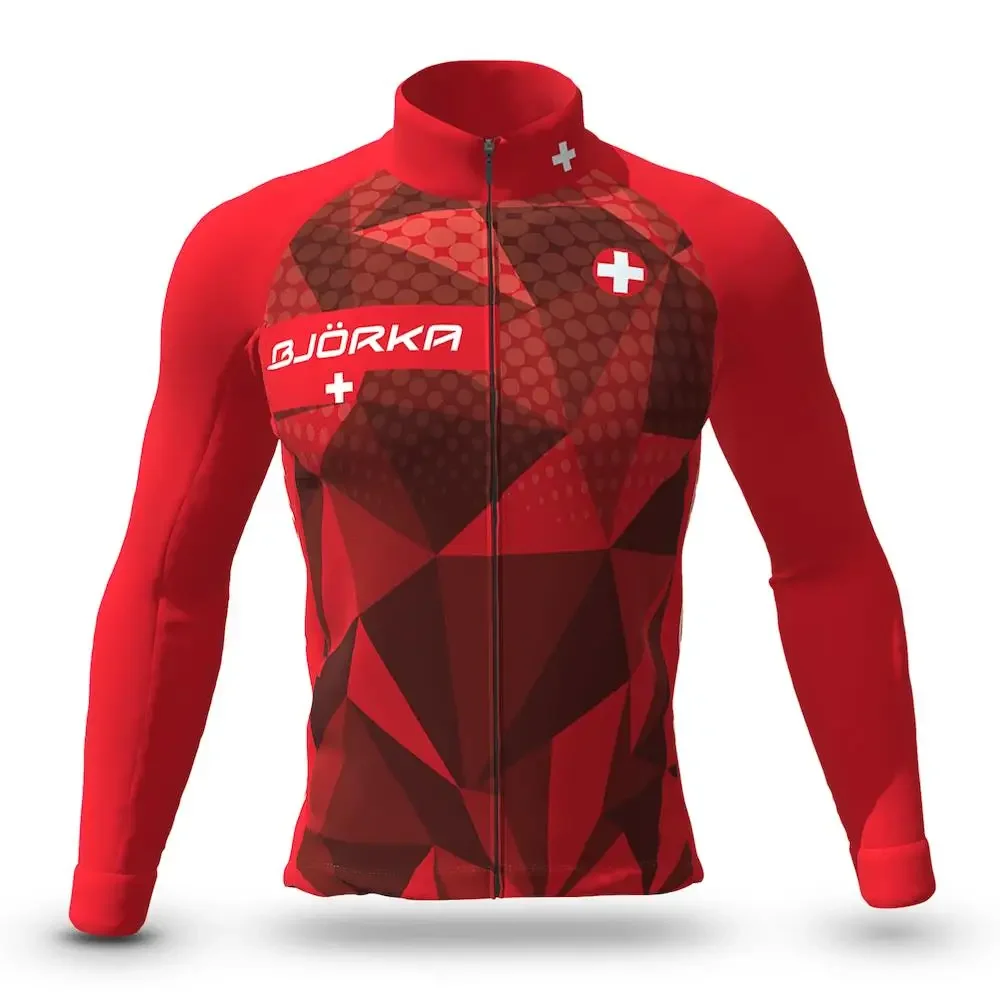 BJORKA-Long Sleeve Cycling Shirts for Men, Bicycle Clothing Kit, MTB Bike Wear, Cycling Jersey Set, Mountain Bike Wear, 2025