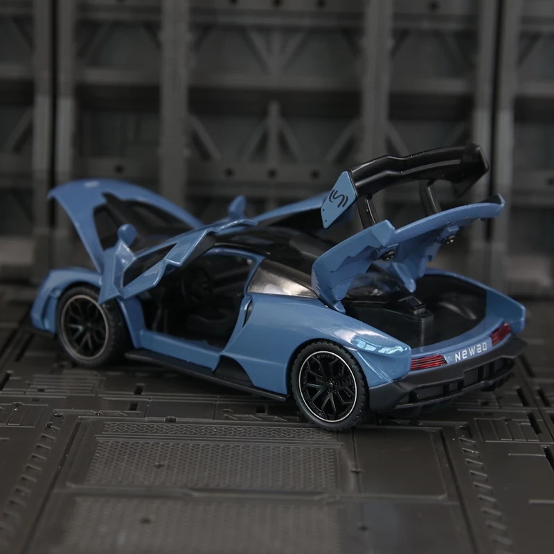 1:32 McLaren SNNA liga modelo de carro coleção de ornamentos, portas e capô do motor, porta-malas pode ser aberto para brinquedos infantis