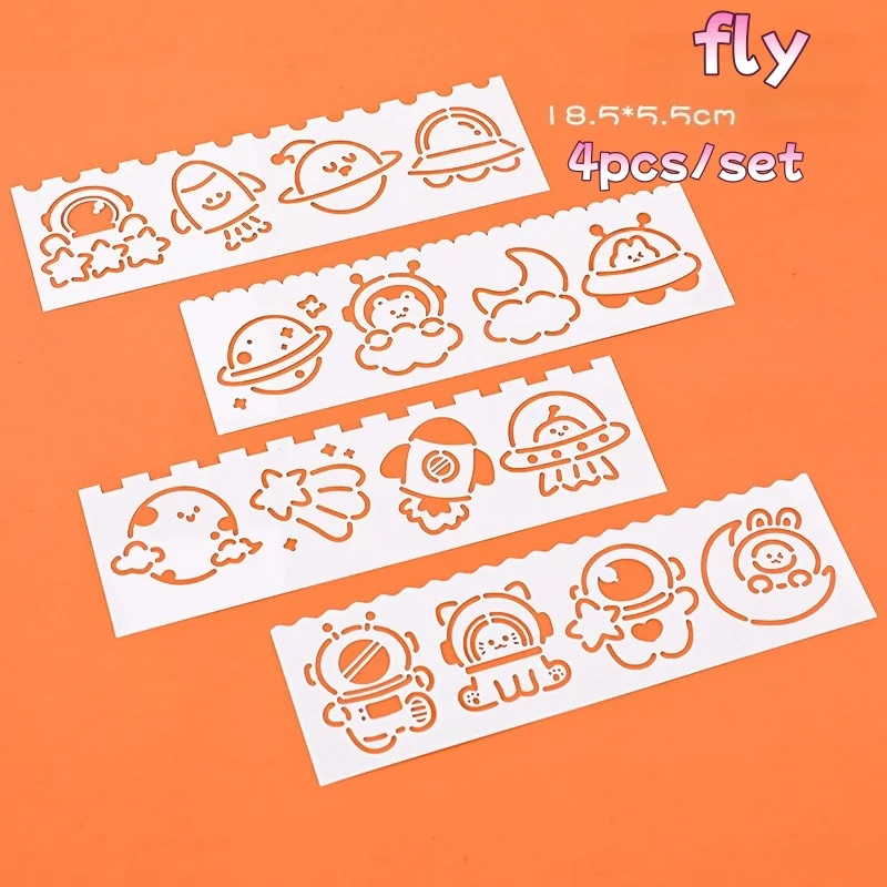 Cartoon Hollow Multi-Shape Stencil Ruler Drawing Template