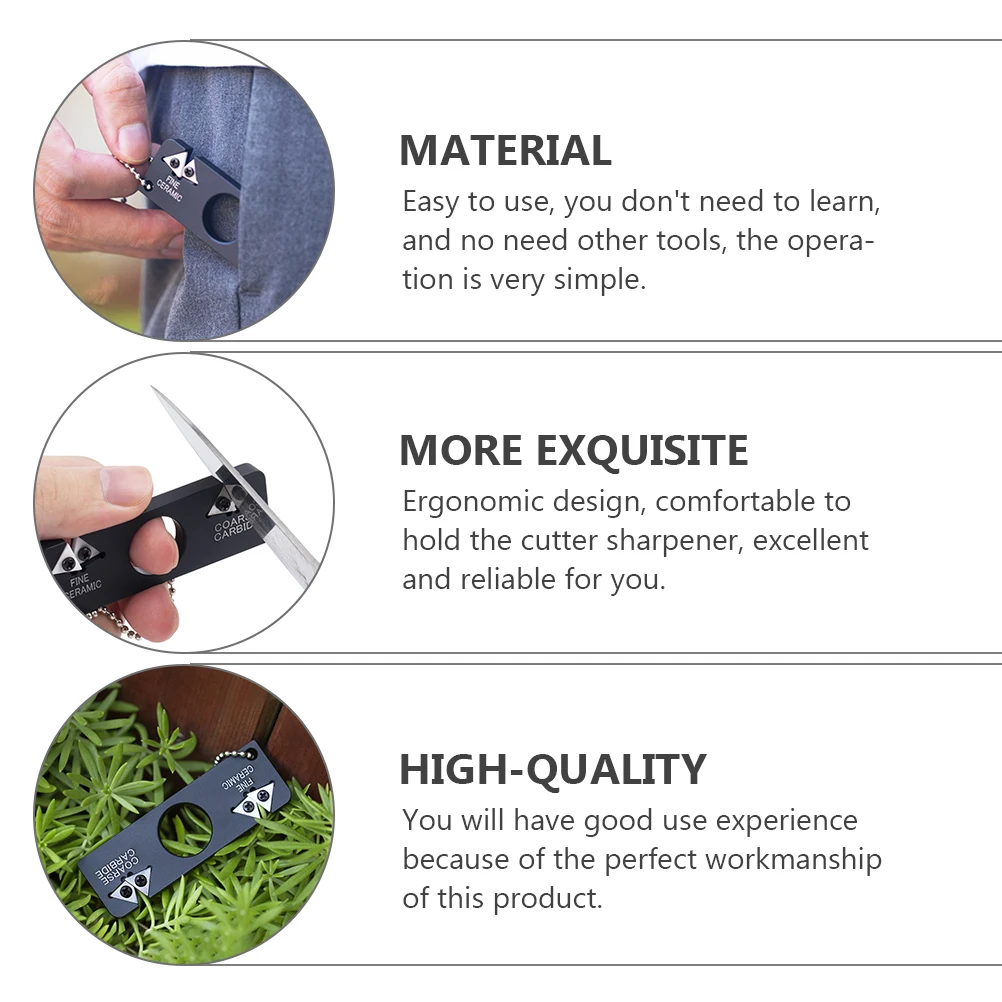 

Ergonomic Portable Knives Sharpener Simple Operation Sturdy Design for Home and Outdoor Sharpening Knives Sharpener
