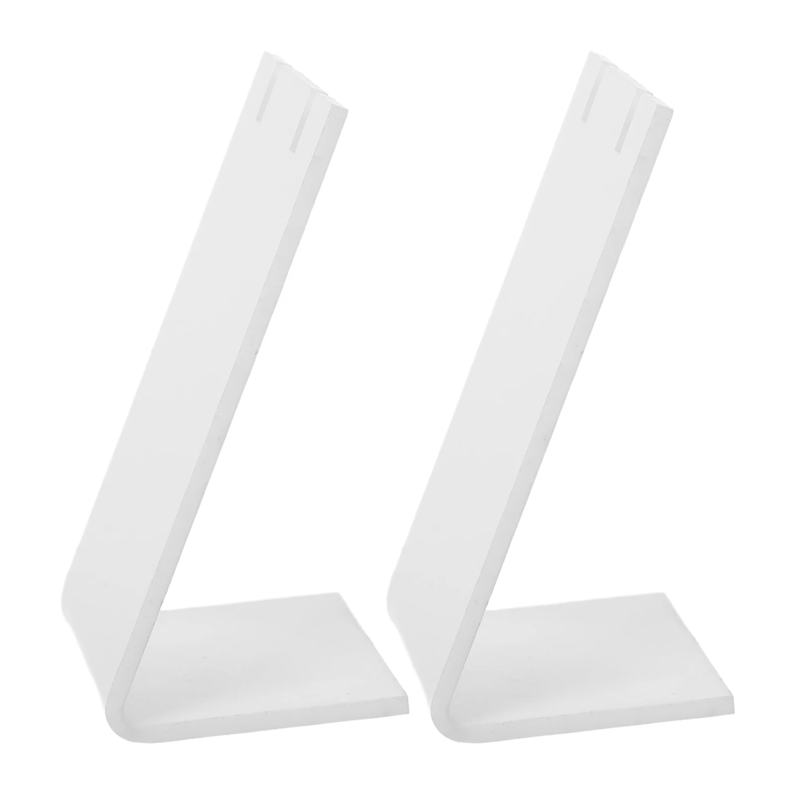 

2pcs LShaped Acrylic Display Stand White Jewelry Organizer for Earrings Bracelets Counter Tower Holder Storage