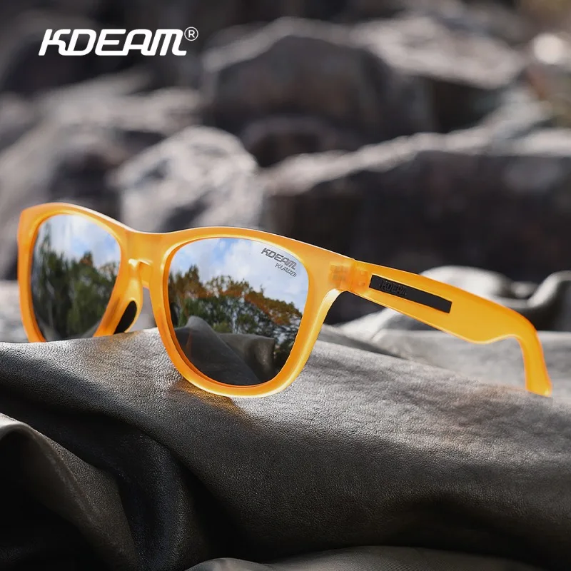 KDEAM Colorful Design Ultra-light TR90 Oval Sunglasses Marathon Polarized Glasses Cool Fashion Vibrant Dopamine Travel Shades