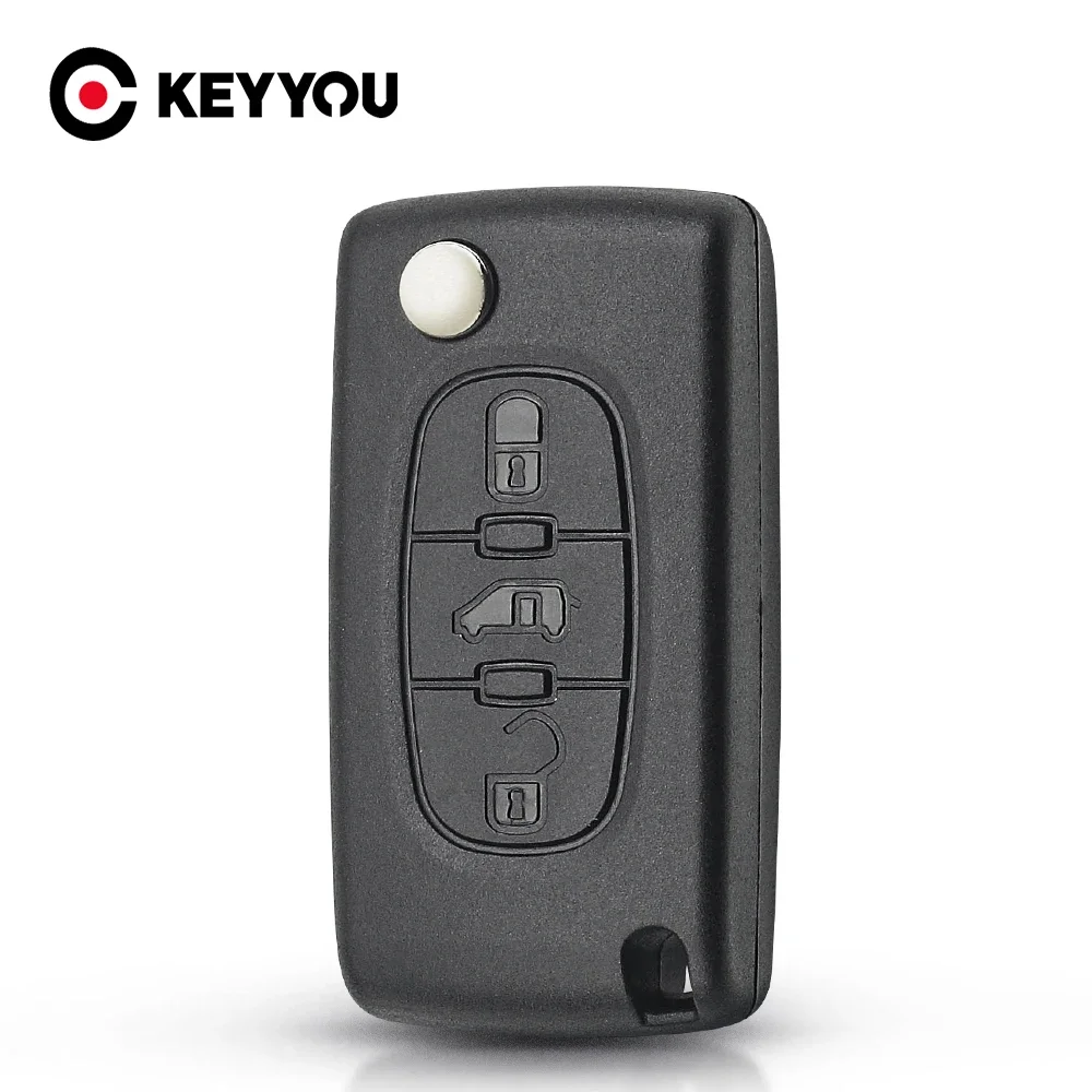 

KEYYOU Replace Car Key Shell Case 3 Buttons For Fiat Scudo Ulysse Fit Lancia Phedra HU83/VA2 Blade CE0523 CE0536