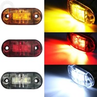 Lyr 3-Color LED Clearance Lamp 12V-24V Oval Side Marker Light,Trailer Bus Truck Accessories Front and Rear Gap Indicator Light 1