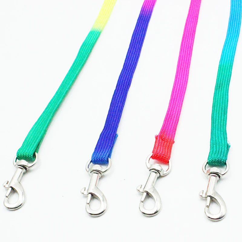 Adjustable Pet Walking Leash 1.2M Rainbow Nylon Collar And Leash Set For Small Dogs Kitten Puppy Christmas Gifts Pet Accessories