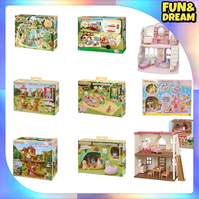 

Sylvanian Families Anime Figures Kawaii Baby Doll Toy Tree House Ternurines Baby Children Play House Children Toys Birthday Gift