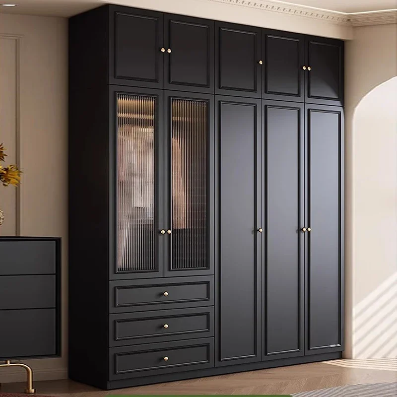 Clothes Modern Closet Fabric Drawers Bedroom Living Room Wardrobe Wooden Modular Wearable Luxury Ropero Lounge Suite Furniture