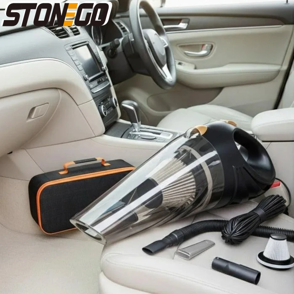 Portable 12V Car Vacuum Cleaner Handheld Wet Dry Suction Duster Auto Accessories Powerful Cleaning Tool