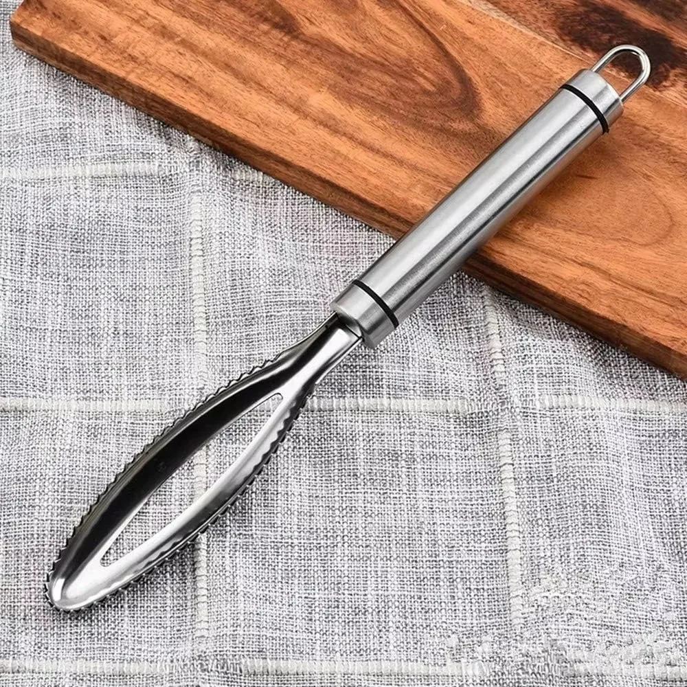 1PCS Stainless Fish Scales Scraping Graters Fast Remove Cleaning Peeler Scraper Bone Tweezers Tool Gadge Kitchen Accessorie