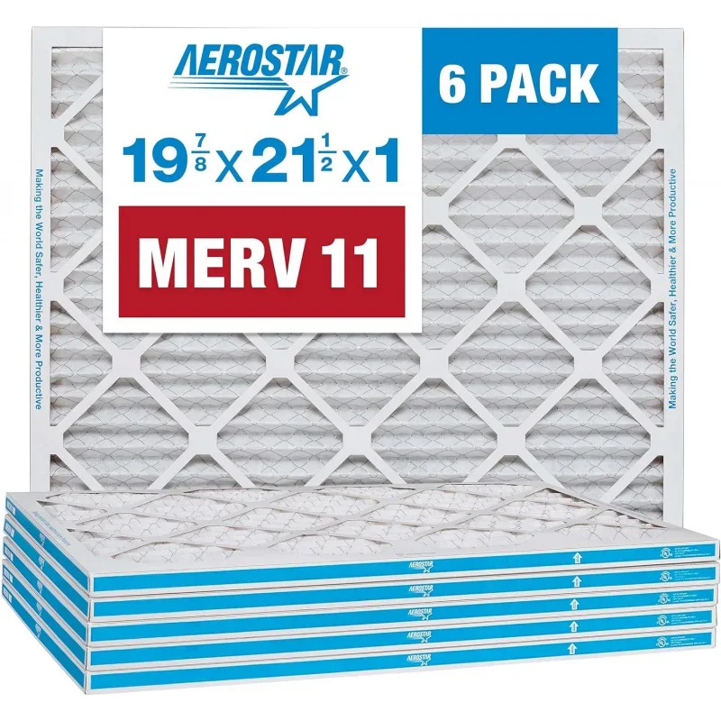 19/8x21 1/2x1 MERV 11 pleated, ac furnace, 6 (actual size: 19/8 X21 1/2 X3/4 )