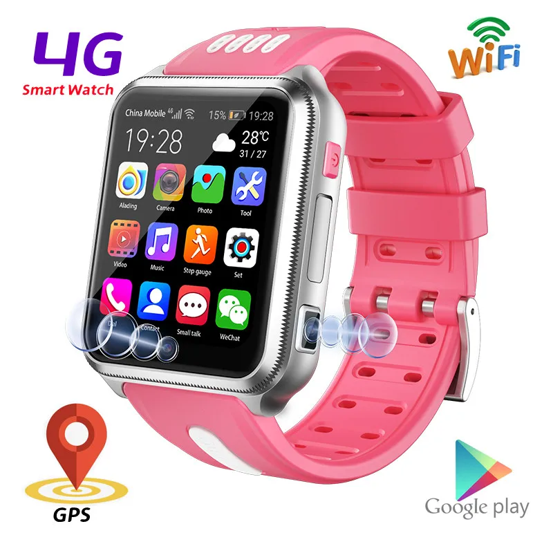 4G Android Smart Watch Child GPS Positioning Phone Boy Girl Video Call Clock Wifi Internet Google Store Navigation Dual Camera