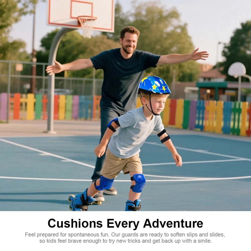 7 قطعة/المجموعة الأسطوانة التزلج الاطفال صبي فتاة خوذة أمان الركبة الكوع وسادة مجموعات الدراجات تزلج دراجة سكوتر حماية حارس السلامة