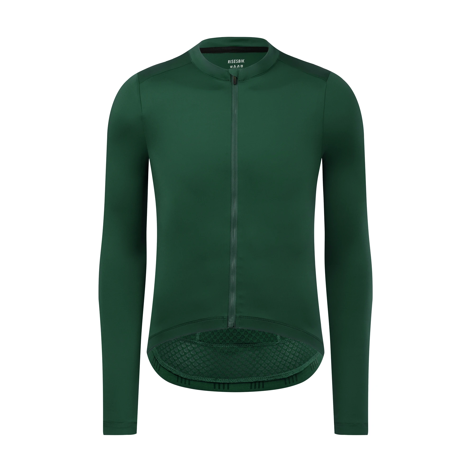 RISESBIK High Quality Cycling Jersey Long Sleeve Men Bicycle Jersey Cycling Clothing UPF 50+ Biking Cycling Shirt Zipper Pocket