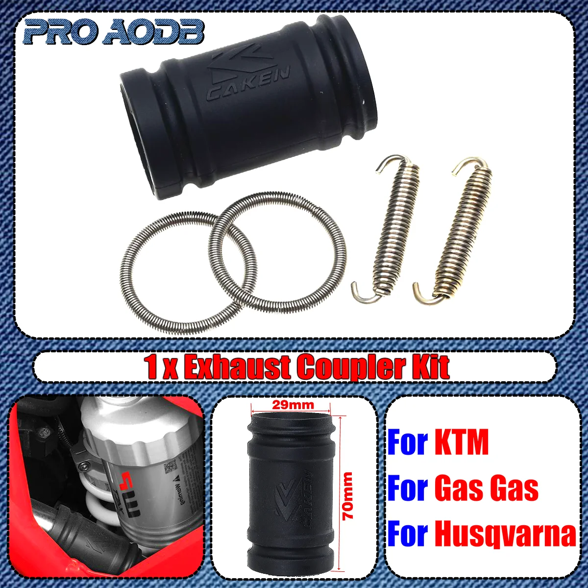 

For KTM 250 300 SX XC EXC XCW TPI 2017-2023 For Husqvarna GASGAS Exhaust Pipe Tailpipe Seal Ring Spring Exhaust Coupling Kit