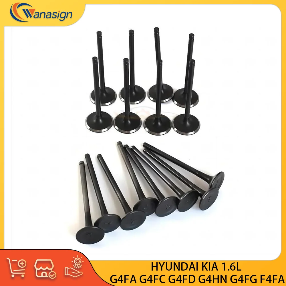 

Engine Parts Intake Exhaust Valve Kit For Hyundai Kia 1.4L 1.6L L4 16V GAS 1.4 1.6 L G4FA G4FC G4FD G4HN G4FG F4FA 2006-2024