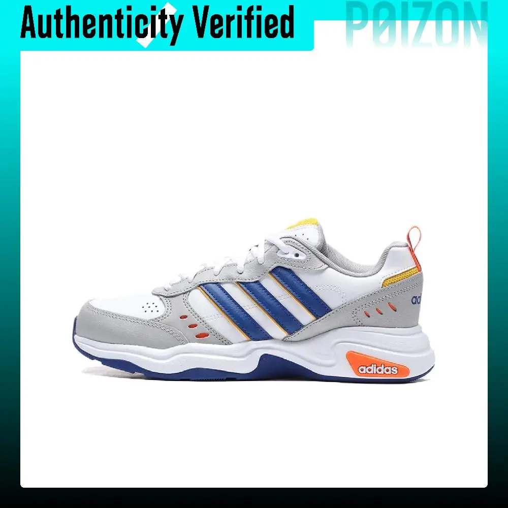 Adidas Neo Strutter Lace Up Cushioning Slip Resistant Low top Casual Shoes Unisex Gray Blue Orange Yellow FZ0660