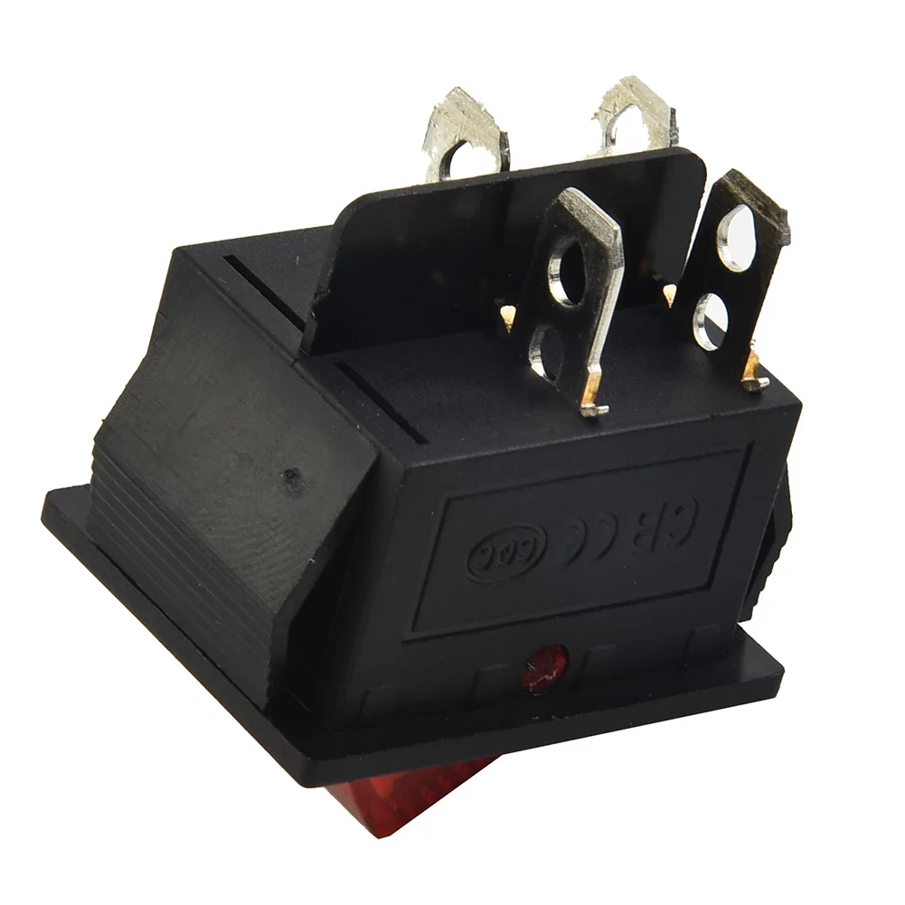 

10 шт. красный свет 4-контактный DPST ON OFF кулисный переключатель KCD4 15A 250V 20A 125V AC для управления панелью электрических приборов