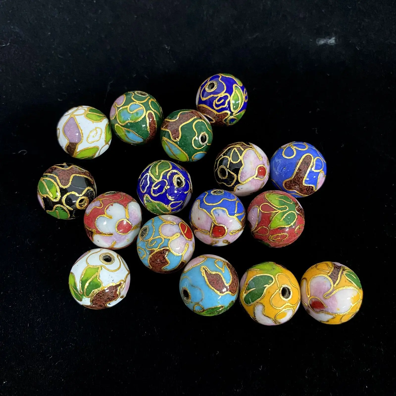 

8 шт., 14 мм, круглые бусины из медной нити для шин, новые эмалированные цветные бусины в национальном стиле, свободные бусины, материал браслета ручной работы «сделай сам»